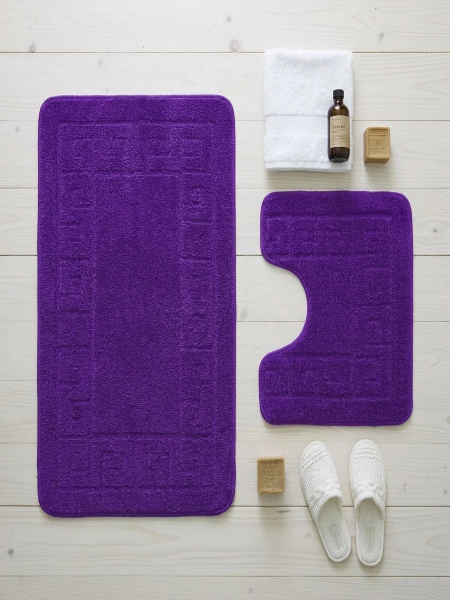 Purple Bath and Pedestal Mat