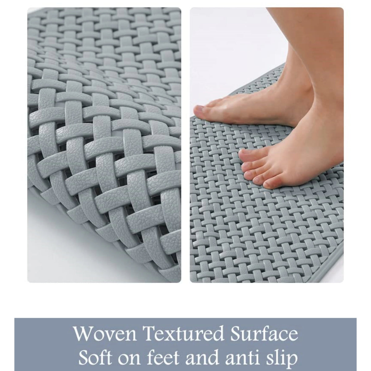 Anti Slip Bathtub Mat in Grey