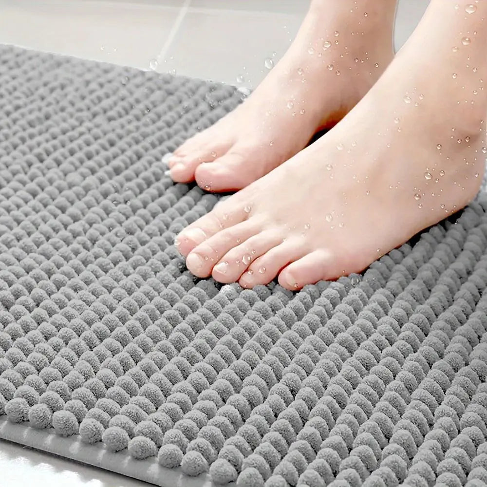 L Shaped Chenille Bath Mat
