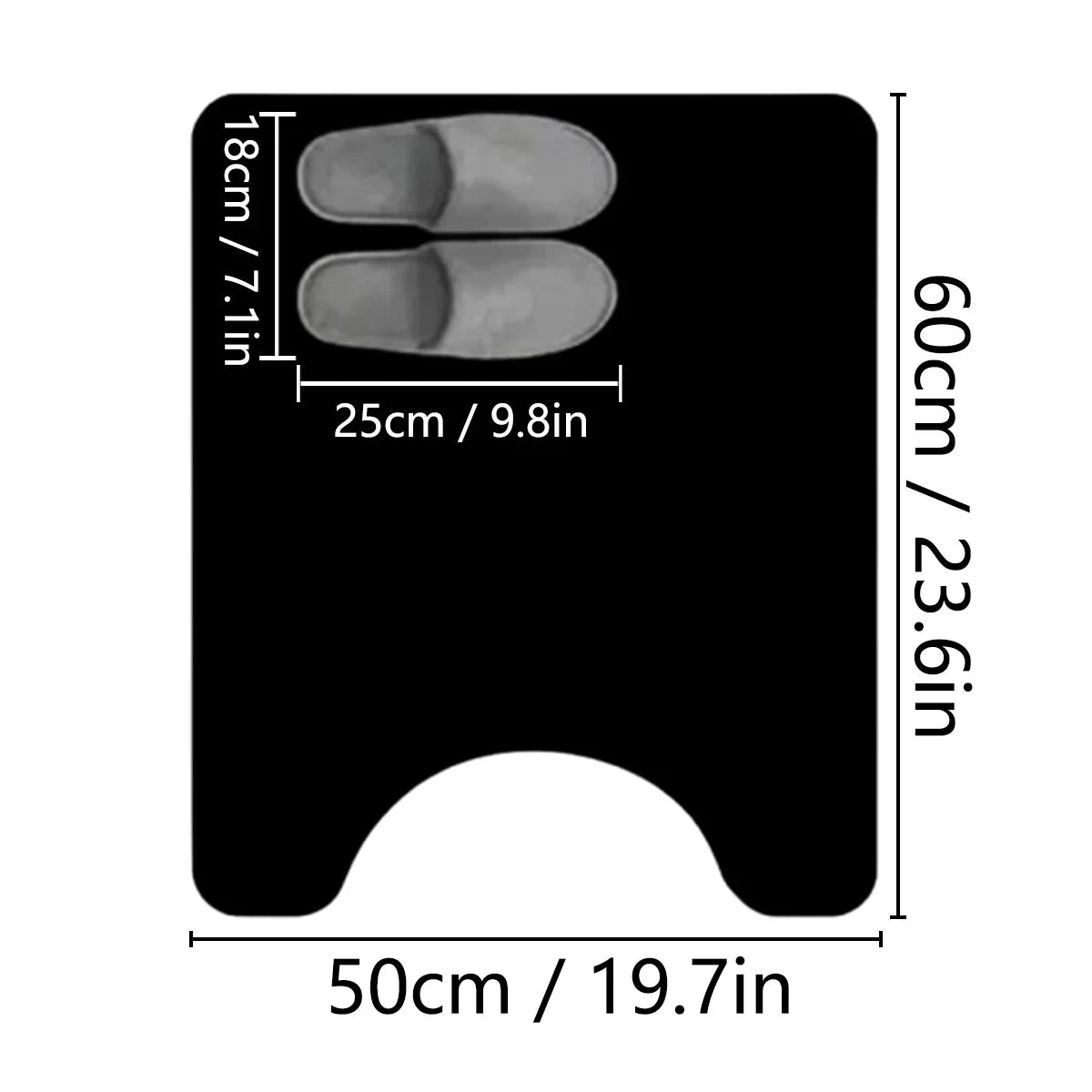 U-Shaped Toilet Mat