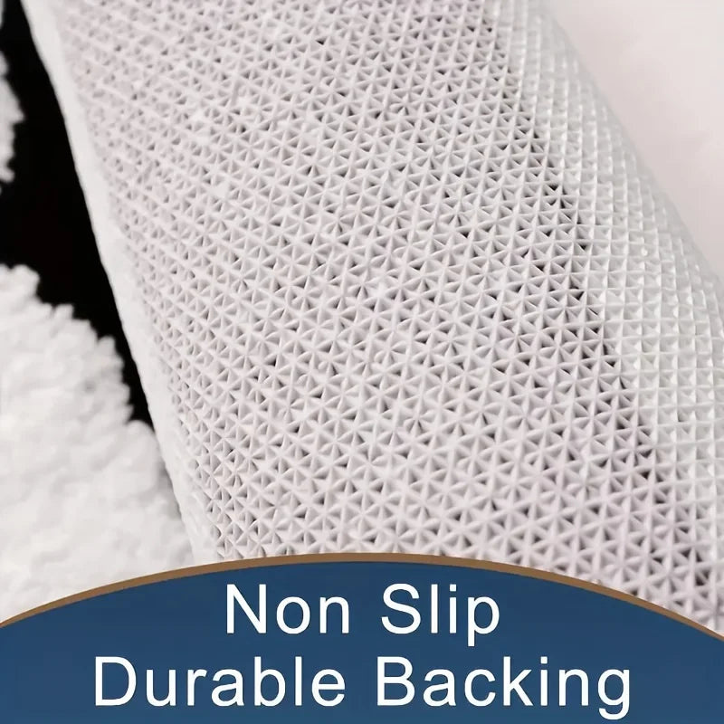 Black and White Bath Mat Slogan