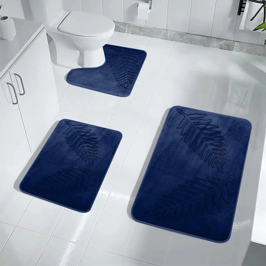 Navy Bath Mat Set