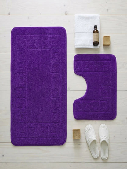 Purple Bath and Pedestal Mat