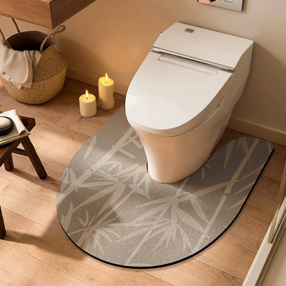 Black and White toilet mat