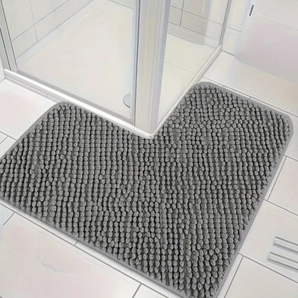 L Shaped Chenille Bath Mat