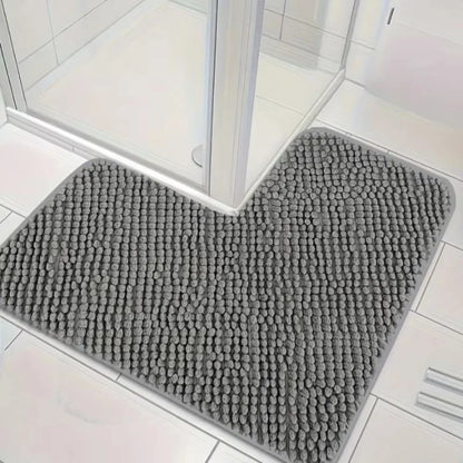L Shaped Chenille Bath Mat