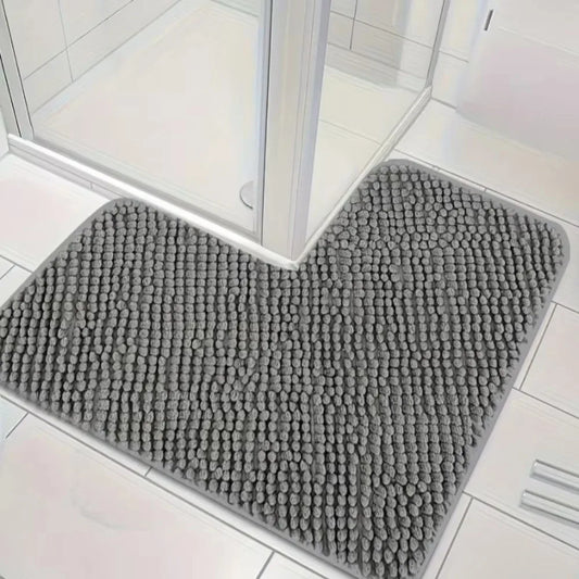 L Shaped Chenille Bath Mat