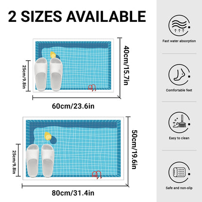 Swimming pool bath mat