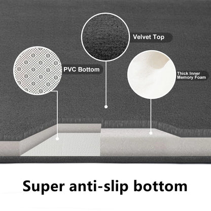 Grey memory foam bath mat