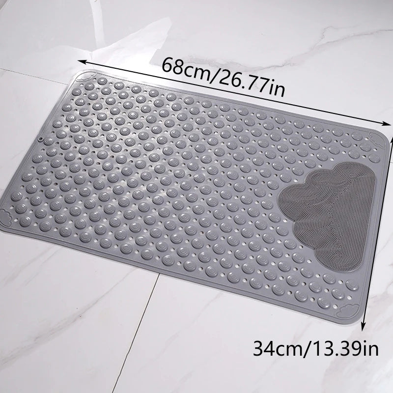 Bath Mat for the Tub and Foot Scrub Panel