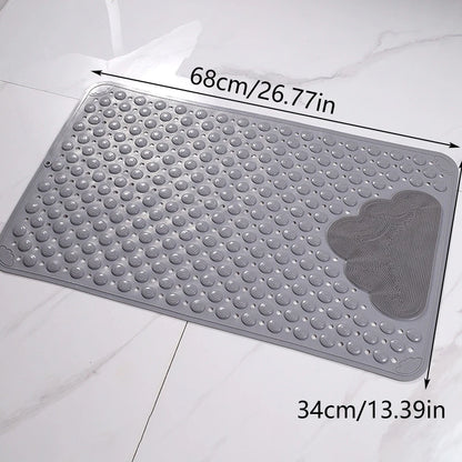 Bath Mat for the Tub and Foot Scrub Panel