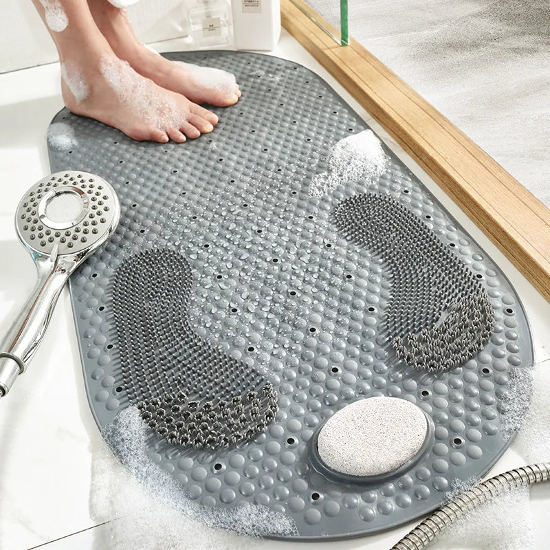 Grey non slip bath matsfor elderly