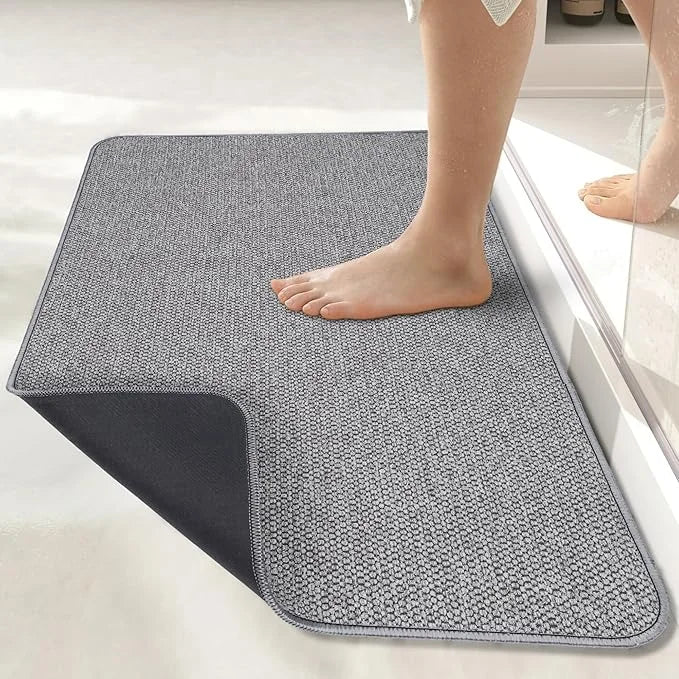 Woven texture bath mat