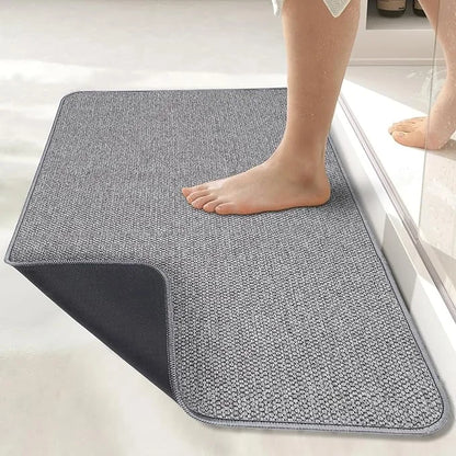 Woven texture bath mat