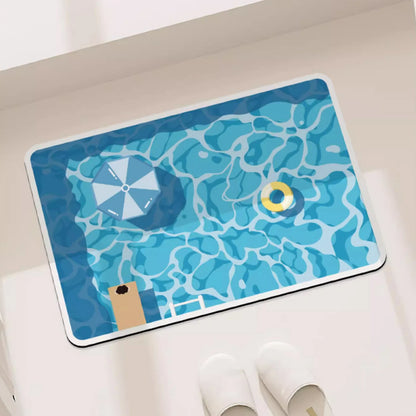 Swimming pool bath mat