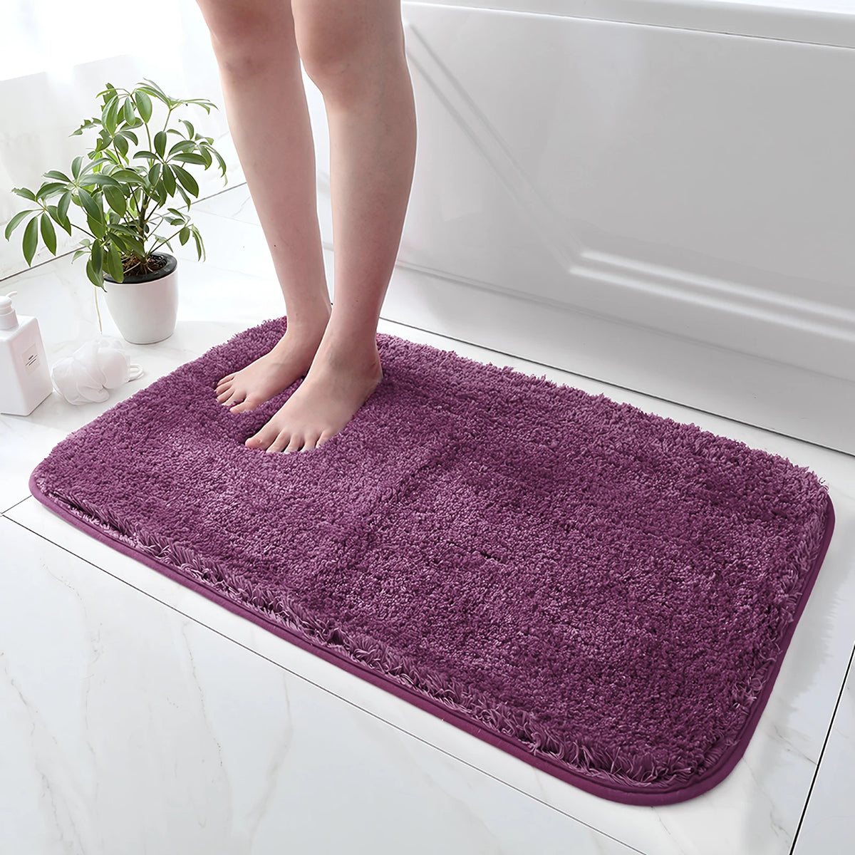 Purple Bath Mat in Ultra Soft Plush