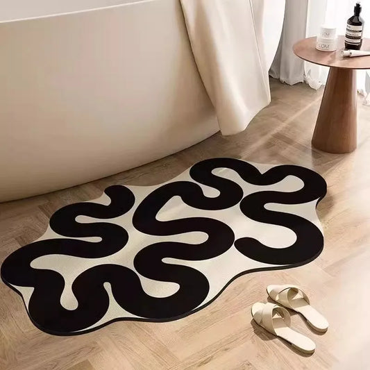Irregular shape bath mat