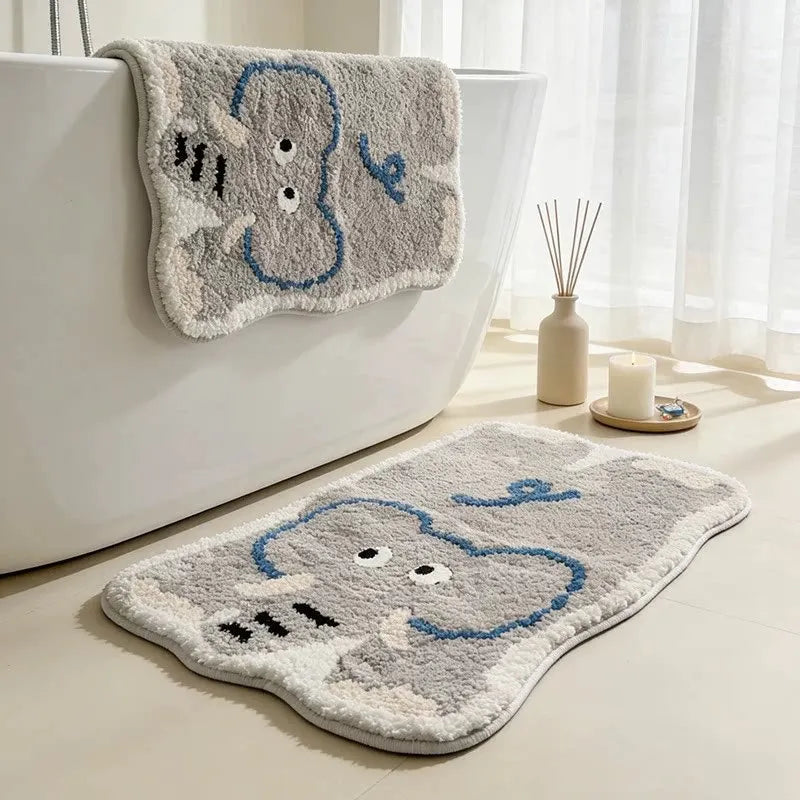Elephant bath mat