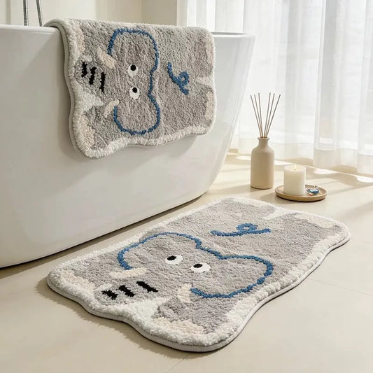 Elephant bath mat
