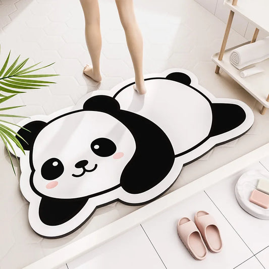 Panda bath mat