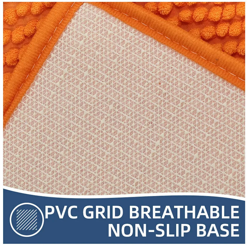 Chenille Bath Mat Set - 3 pieces