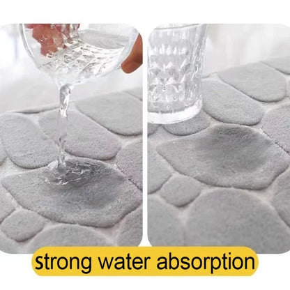 Grey Pebble Bath Mat