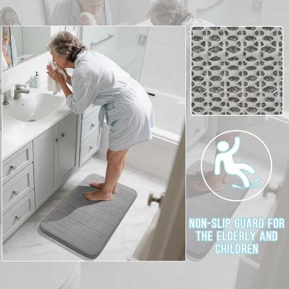 Three Pieces Memory Foam Bath Mat Set