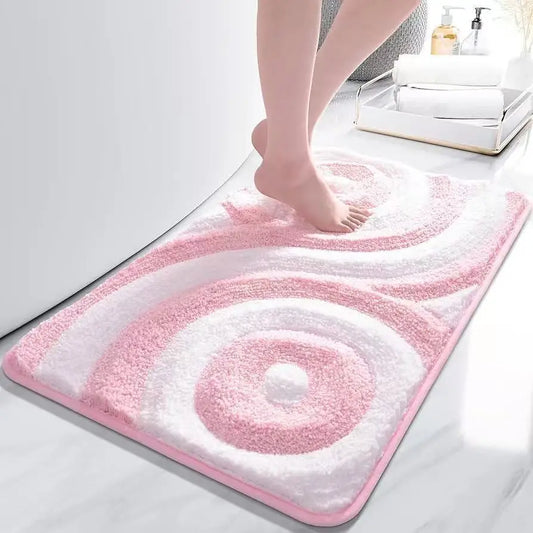 Pink Swirl bath mat