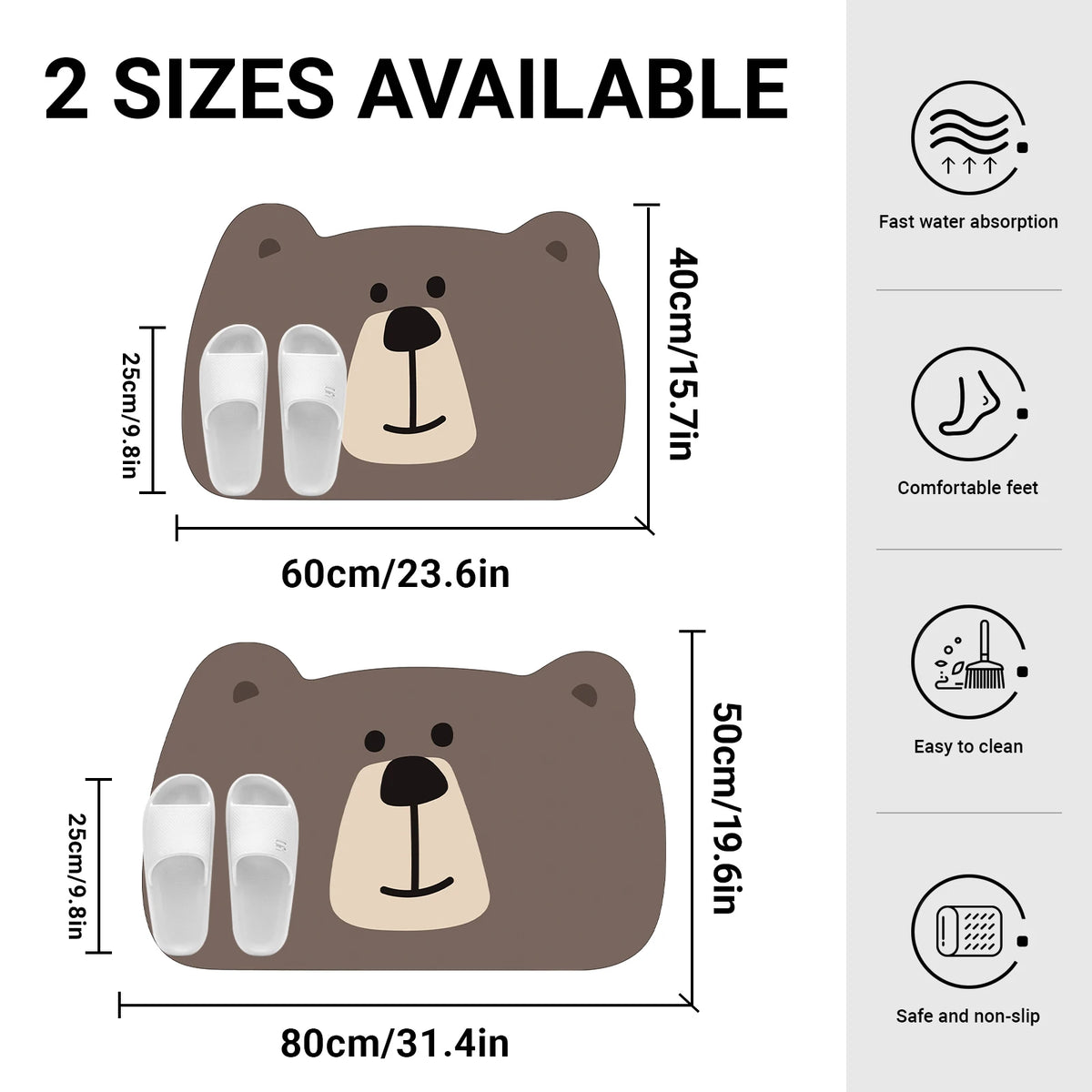 Brown Bear Bath Mat