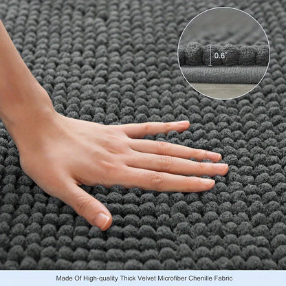 L Shaped Chenille Bath Mat