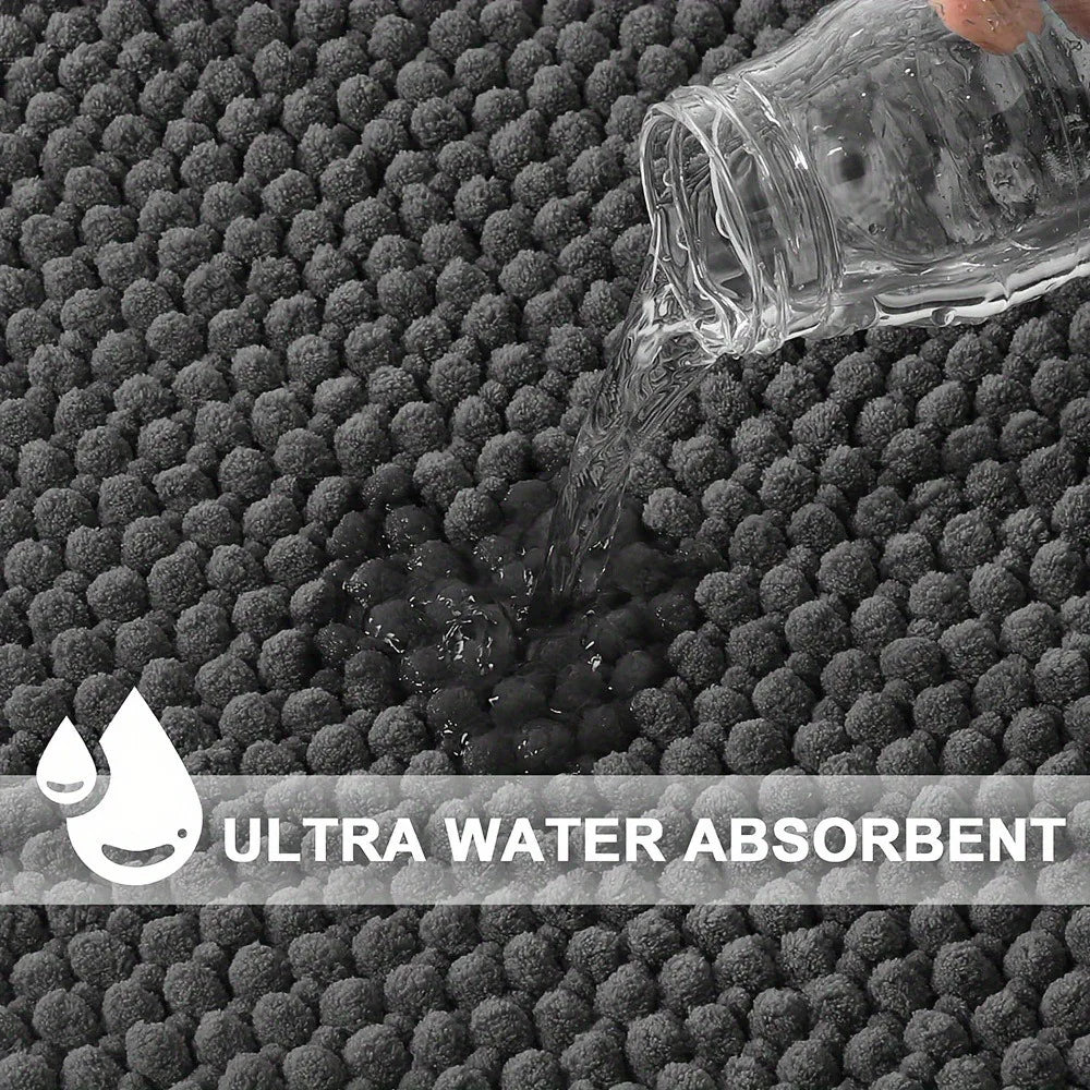 L Shaped Chenille Bath Mat
