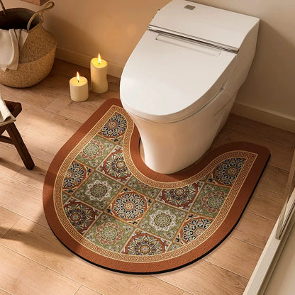 Black and White toilet mat