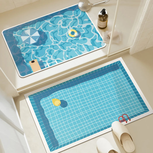 Swimming pool bath mat