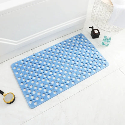 Blue anti slip shower mat