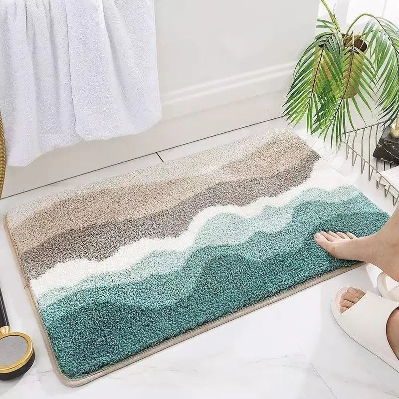 Wave design bath mat