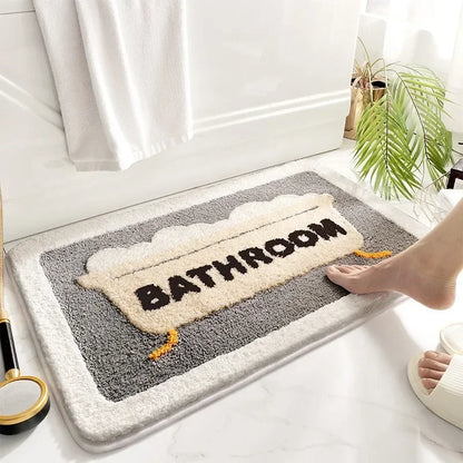 Tufted Bath Mat in Grey