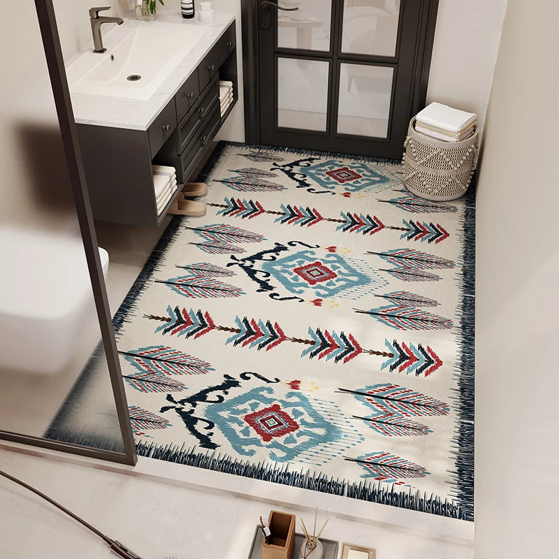 Extra large Ikat Print Bath Mat
