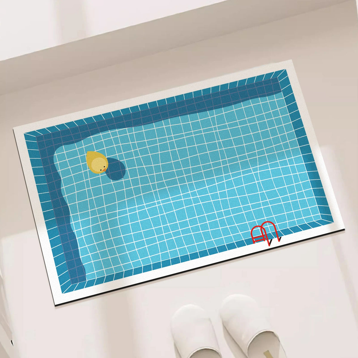 Swimming pool bath mat