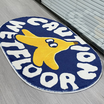 Fun bath mat - Caution Wet Floor Slogan
