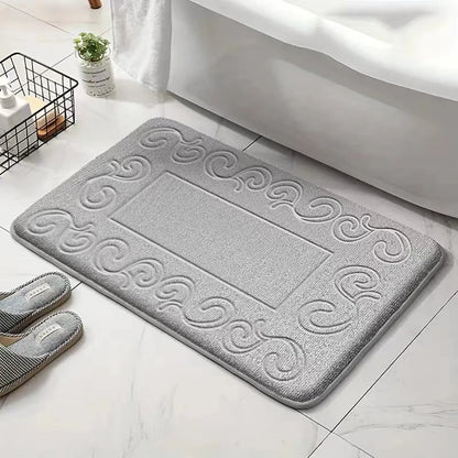 Grey memory foam bath mat