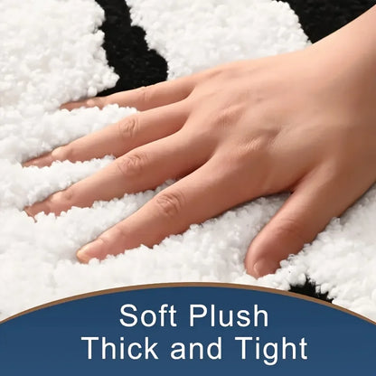Black and White Bath Mat Slogan