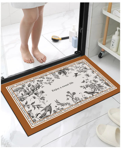 Vintage Botanical Bath Mat