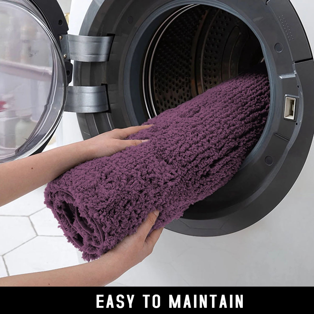 Purple Bath Mat in Ultra Soft Plush