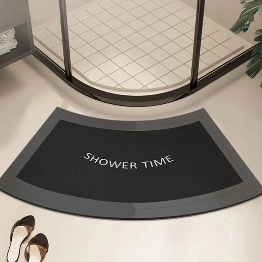 Shower Time Bath Mat in Charcoal