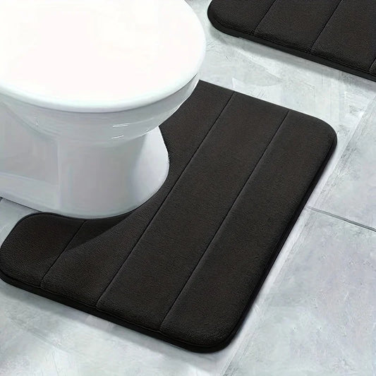 U Shaped Bath Mat in Black
