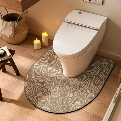 Black and White toilet mat