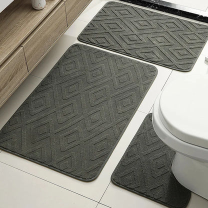 Charcoal Bath Mat Set