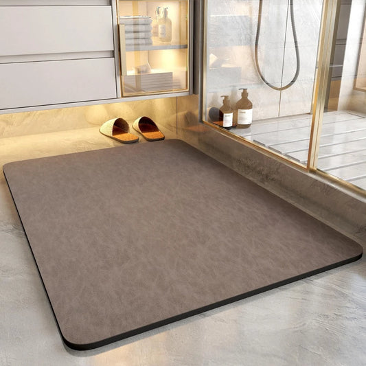 Absorbent Taupe Bath Mat