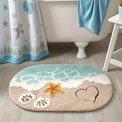 Beach Scene Bath Mat