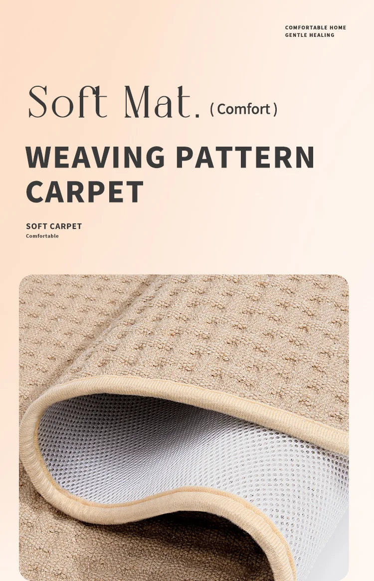 Long woven bath mat